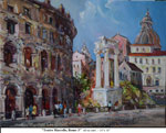 Teatro Marcello, Rome-3, Oil on Canvas